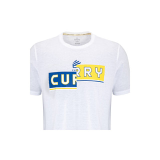 安德玛 UNDERARMOUR）春夏库里Curry男子篮球运动短袖T恤1377543 白色100