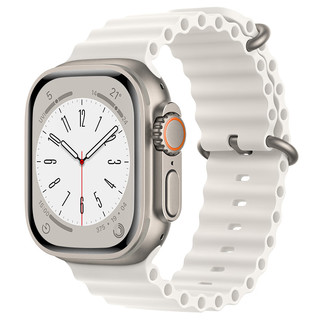 Damon Light 适用于Apple watch系列Ultra苹果手表海洋硅胶表带运动防水 海洋硅胶表带 42/44/45/49MM 表盘通用