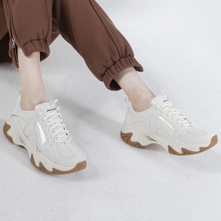 斯凯奇（Skechers）女鞋23夏季新款运动鞋D'LITES潮流轻便休闲熊猫鞋老爹鞋 896151-NAT 7/37/240mm
