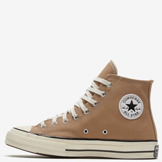 匡威（Converse）CONVERSE匡威官方 Chuck 70高帮复古卡其色帆布鞋奶茶色168504C 褐色/168504C 39/6