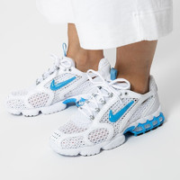 耐克（NIKE）女鞋新款Air Zoom Spiridon Cage 2 网面透气运动休闲跑步鞋 CD3613-100 白蓝  35.5