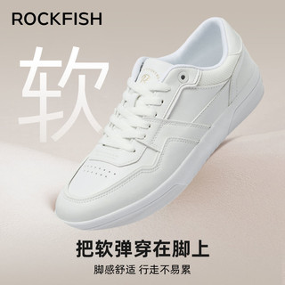 Rockfish板鞋男款2023新款鞋子男白色休闲男鞋厚底休闲鞋夏季透气