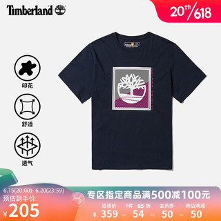 添柏岚（Timberland）官方男装短袖T恤23夏季新款舒适户外休闲A6R4S A6R4S433/深宝石蓝 XS