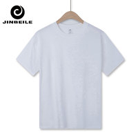 金贝勒（JINBEILE）短袖t恤男夏季宽松透气纯棉白色五分袖T恤打底衫运动百搭上衣服