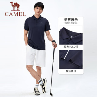 骆驼（CAMEL）运动POLO衫冰丝男士2023夏季透气短袖翻领宽松凉感速干T恤女 G016太空灰，男 XXXL