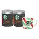 STARBUCKS 星巴克 黑咖啡 速溶咖啡0糖低脂 罐装2件套 中度烘焙+深度烘焙 节日礼盒
