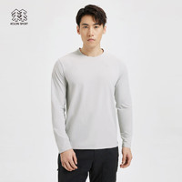 KOLON SPORT 可隆长袖上衣男户外防晒运动打底速干T恤 灰色GY 170/M