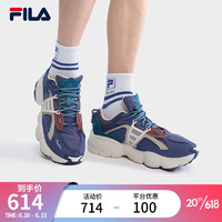 斐乐（FILA） X MAGIC STICK斐乐联名款云梯鞋男鞋老爹鞋2023夏新款休闲鞋 海岸蓝-CF 43