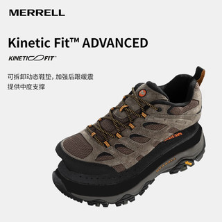 MERRELL 迈乐 户外徒步鞋男MOAB 低帮经典防滑耐磨减震轻量透气登山鞋 J035893-MOAB3浅灰黄 43