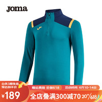 Joma 荷马 运动t恤男长袖足球服男士春夏季新款速干衣男半拉链长袖套头上衣 云杉绿 XL