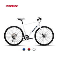 崔克（TREK）城市自行车 FX 3 碳纤维前叉油压碟刹通勤700C平把公路车门店提取 水晶白色 轮径 700C/尺码 XL 10速