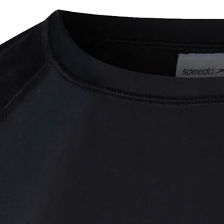 SPEEDO 速比涛 ECO环保系列男子纯色防晒短袖泳衣上装 80030250001 黑色（新）XL