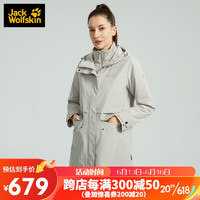 Jack Wolfskin狼爪冲锋衣女抓绒内胆防水透气三合一5318404 6260尘灰色(女) XL