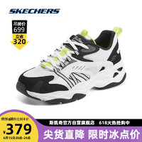 斯凯奇Skechers拼接运动鞋女机能鞋896134 白色/黑色/WBK 38.5