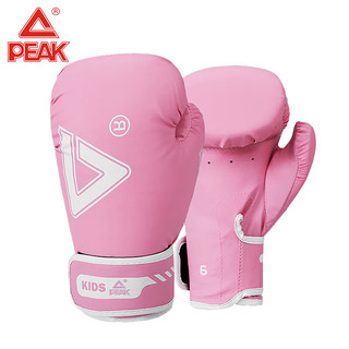 PEAK 匹克 儿童拳击手套家用散打比赛锻炼格斗训练沙袋拳套大三角粉色4oz