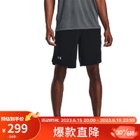 安德玛（UNDERARMOUR）Launch男子9英寸跑步运动短裤1361494 黑色001 L