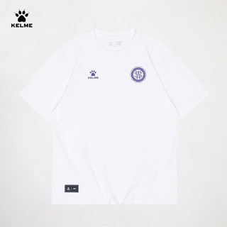 卡尔美（KELME） × WIND AND SEA 潮牌联名款 圆领短袖T恤男2023夏季新款纯棉短t 光亮白 M