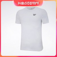 抖音超值购：Reebok 锐步 官方22男女同款休闲纯色短袖T恤GR8486