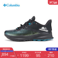 哥伦比亚 户外23男子Montrail越野跑透气户外运动鞋BM6578 010（黑色/蓝绿色） 40.5码 (25.5cm)