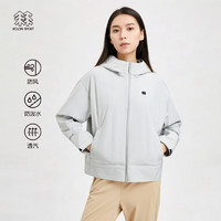 KOLON SPORT可隆女户外戈尔运动防泼水夹克露营防风休闲上衣 灰色GY 160/S