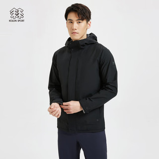 KOLON SPORT/可隆软壳夹克 男子户外休闲戈尔防风防泼水透汽外套 LHWJ3MT537-BL 黑 180/XL