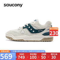 Saucony索康尼CROSS 90男女经典复古休闲鞋情侣缓震运动鞋白绿36