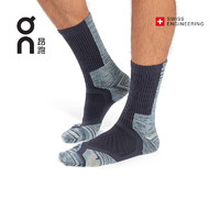 On昂跑2023春夏新品男款舒适保暖美利奴羊毛袜Explorer Merino Sock Midnight/Cobalt 午夜黑/钴蓝 L