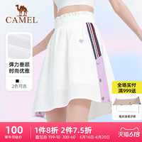 CAMEL 骆驼 运动短裙女2023夏季新款休闲运动风宽松百褶半身裙A字裙子女