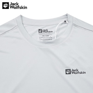 Jack Wolfskin狼爪t恤男23春夏吸湿速干运动舒适透气短袖5823271 银灰色 3XL