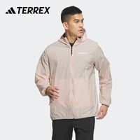 adidas阿迪达斯TERREX男抗风疏水防晒UPF50+户外运动连帽夹克外套