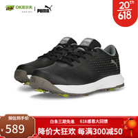 彪马（PUMA） 高尔夫球鞋男款 Fusion Tech WP有钉低帮鞋2023新款 37856002 黑/灰 6.5-40