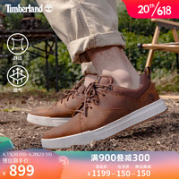 添柏岚（Timberland）官方男鞋23春新款板鞋休闲商务舒适透气A5Z1S A5Z1SW/中棕色 40