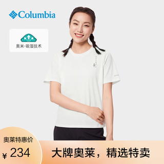 Columbia哥伦比亚户外23春夏新品女子吸湿透气圆领短袖T恤AR4737 125 L(165/88A)