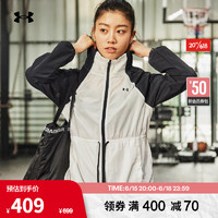 安德玛 UNDERARMOUR）春夏女子半透明梭织扎染训练运动外套1378622 黑色001 M