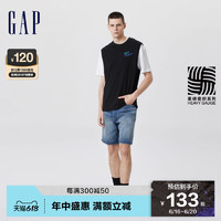 Gap 盖璞 男装夏季2023新款LOGO无袖背心672034运动休闲上衣