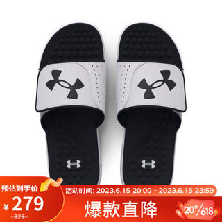 安德玛（UNDERARMOUR）春夏Ignite 7男子运动休闲拖鞋3026023 白色100 41