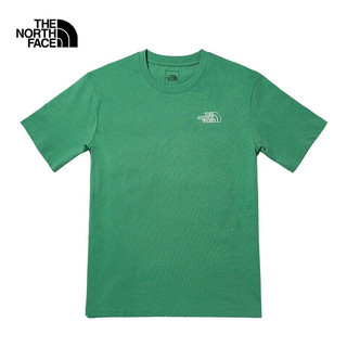 The North Face23春夏北面T恤男款户外舒适透气纯棉地球元素印花短袖81N2/7WF8 N11绿色/81N2 S