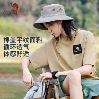 骆驼（CAMEL）户外速干T恤男女春夏季快干弹力圆领宽松山系露营 A13BAVV058