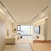 灯屋明装超薄磁吸轨道灯大厅无主灯卧室客厅照明泛光灯磁吸轨道槽