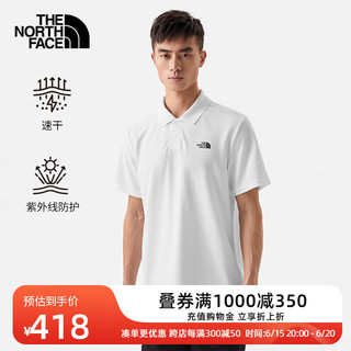 北面（The North Face）北面短袖Polo男户外防晒舒适透气23上新7WD2 FN4/白色 L/175