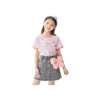 PLUS会员：MQD 马骑顿 女童印花洋气短袖T恤