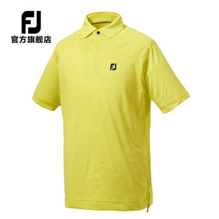 Footjoy高尔夫服装FJ男士舒适透气防紫外线抗菌春夏golf短袖Polo衫t恤 80482-硫磺 XXL