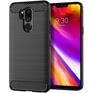 潮尚美 LG G7 ThinQ手机套LGG7+手机壳G7 Plus软硅胶磨砂防摔保护套 拉丝纹红色套 LG其他型号