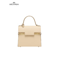 DELVAUX 德尔沃 春夏新款小清新包包单肩斜挎手提包TempetePM系列生日礼物送女友 沙丘色