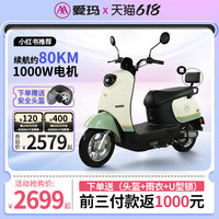 AIMA 爱玛 官方电动车长跑王高速电瓶车家用代步车电动轻便摩托车电动
