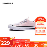 Converse 匡威小童鞋女童低帮帆布鞋2023夏季新款儿童经典款休闲板鞋 浅粉色 28