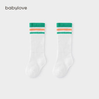 babylove婴儿长筒袜夏季薄款宝宝中筒篮球袜休闲运动不勒腿儿童袜 动感绿 10.5cm