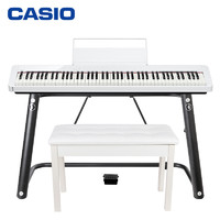 CASIO 卡西欧 PX-S1000WE 电钢琴 88键重锤 白色 时尚架+延音踏+官方标配