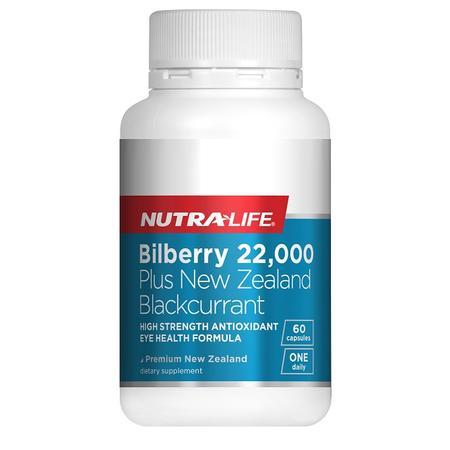 NUTRA LIFE Nutralife 纽乐 蓝莓越橘+黑加仑护眼胶囊 22000mg 60粒
