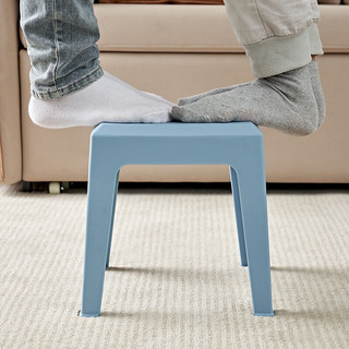 全友家居凳子家用塑料凳子防滑凳马卡龙色多用可叠放小板凳DX115079 塑料凳E(1包1个)